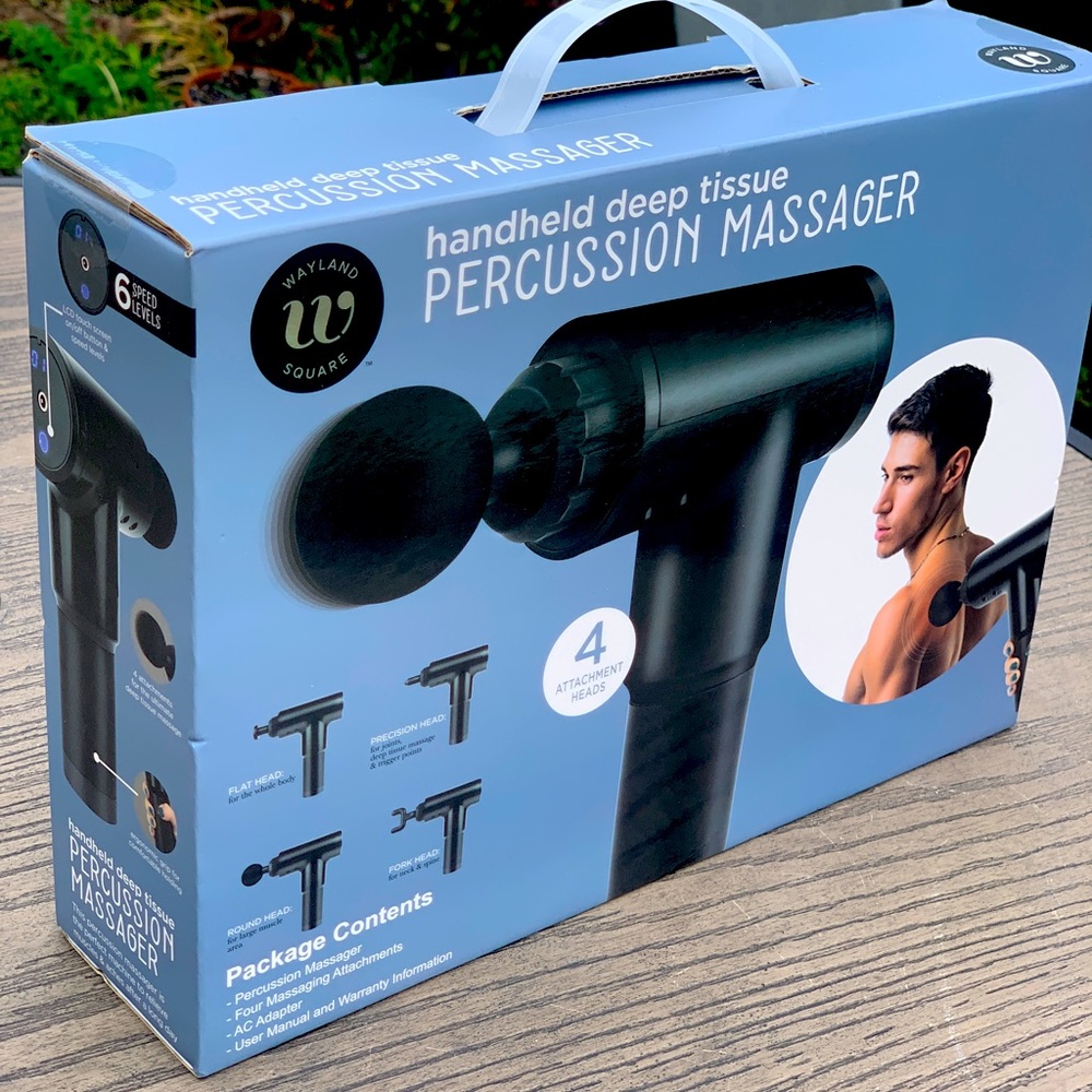 wayland square handheld deep tissue percussion massager